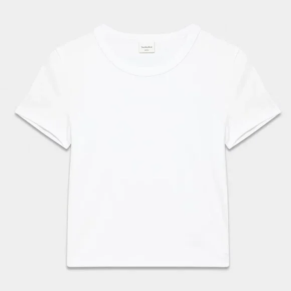 Aritzia Sunday Best Little Ribbed Tshirt Sz L - Picture 5 of 7